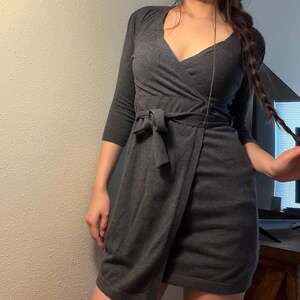 Banana Republic Petite Dark Grey Sweater Wrap Dress Size PXXS